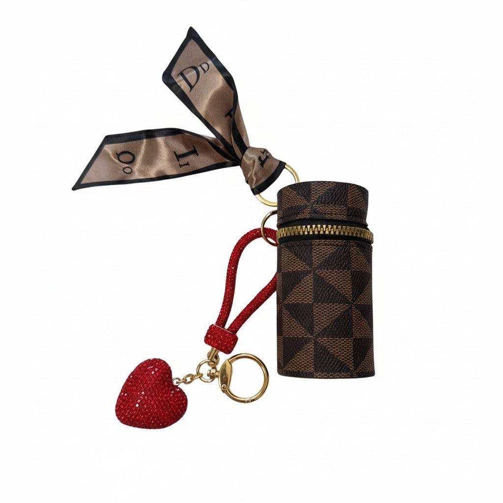 geometric mini storage keychain