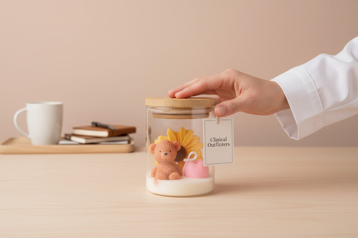 Nurse Care Bear Terrarium Candle Jar