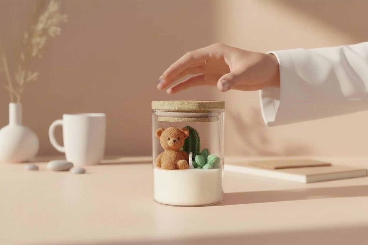 Nurse Care Bear Terrarium Candle Jar