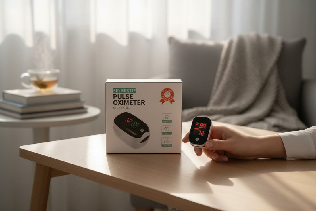 “Fingertip pulse oximeter with LED display – Clinical Outfitters”
