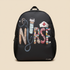 “Black nurse backpack with medical design – Clinical Outfitters”
